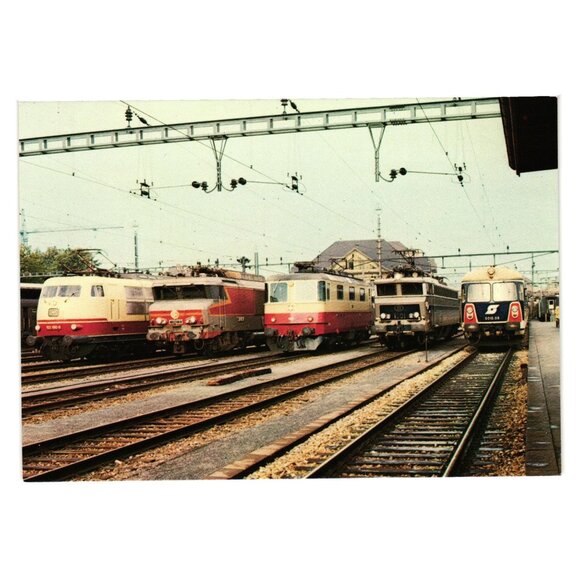 Internationale Ellok Parade Postcard Basel August 1975 By MINIREX CH-1402 Trains - Picture 1 of 2